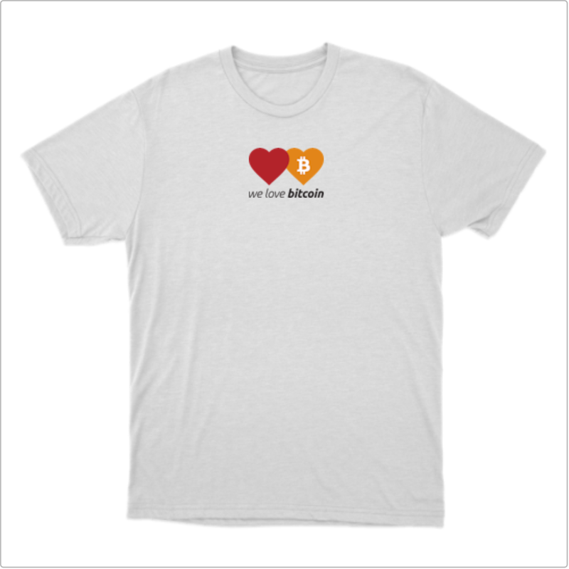 Camiseta "We Love Bitcoin"